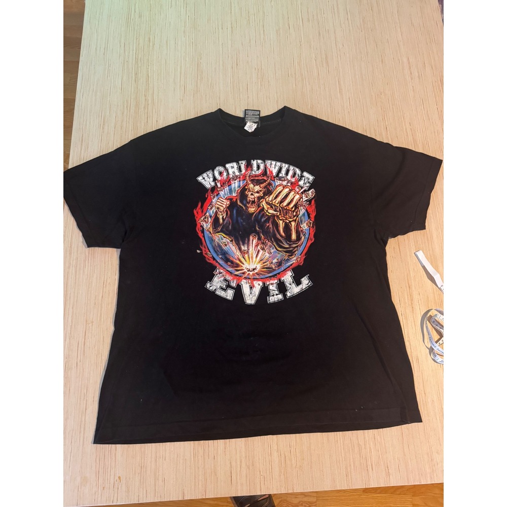 Vintage 2002 WWE Undertaker‎ Big Evil Worldwide Evil T-Shirt Mens 2XL Black 
29